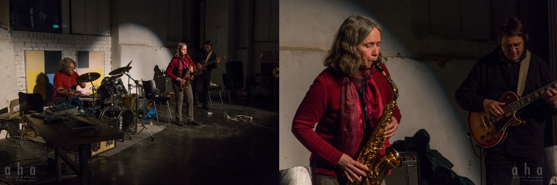 Trio UHR beim 6. Festival für Improvisierte Musik in der Orgelfabrik Karlsruhe-Durlach 2016, Fotos von aha Astrid Hansen